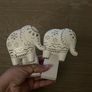 White and gold elephant Bath and body works plug in scent diffusers